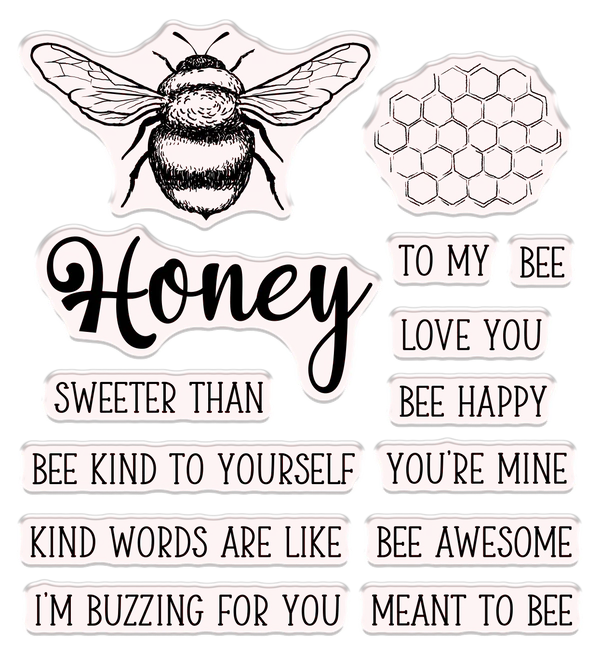 Honeysuckle Collection Stamp & Die - Sweet Honey Bee