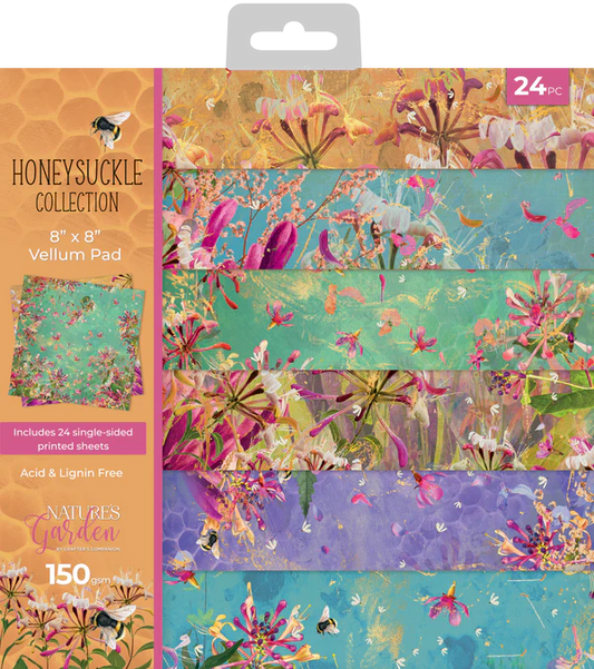 Nature's Garden - Honeysuckle Collection - 8" x 8" Vellum Pad