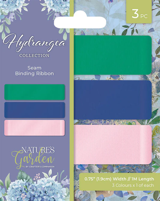 Nature's Garden - Hydrangea - Seam Binding Ribbon