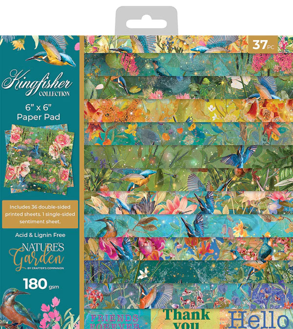Nature's Garden - Kingfisher Collection - 6" x 6" Paper Pad
