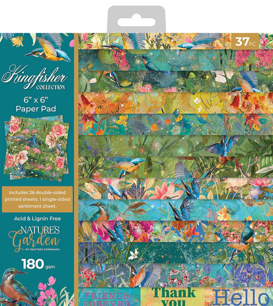 Nature's Garden - Kingfisher Collection - 6" x 6" Paper Pad