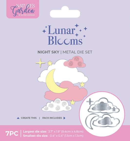 Natures Garden Lunar Blooms Metal Dies - Night Sky