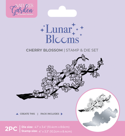 Natures Garden Lunar Blooms Stamp & Die - Cherry Blossom