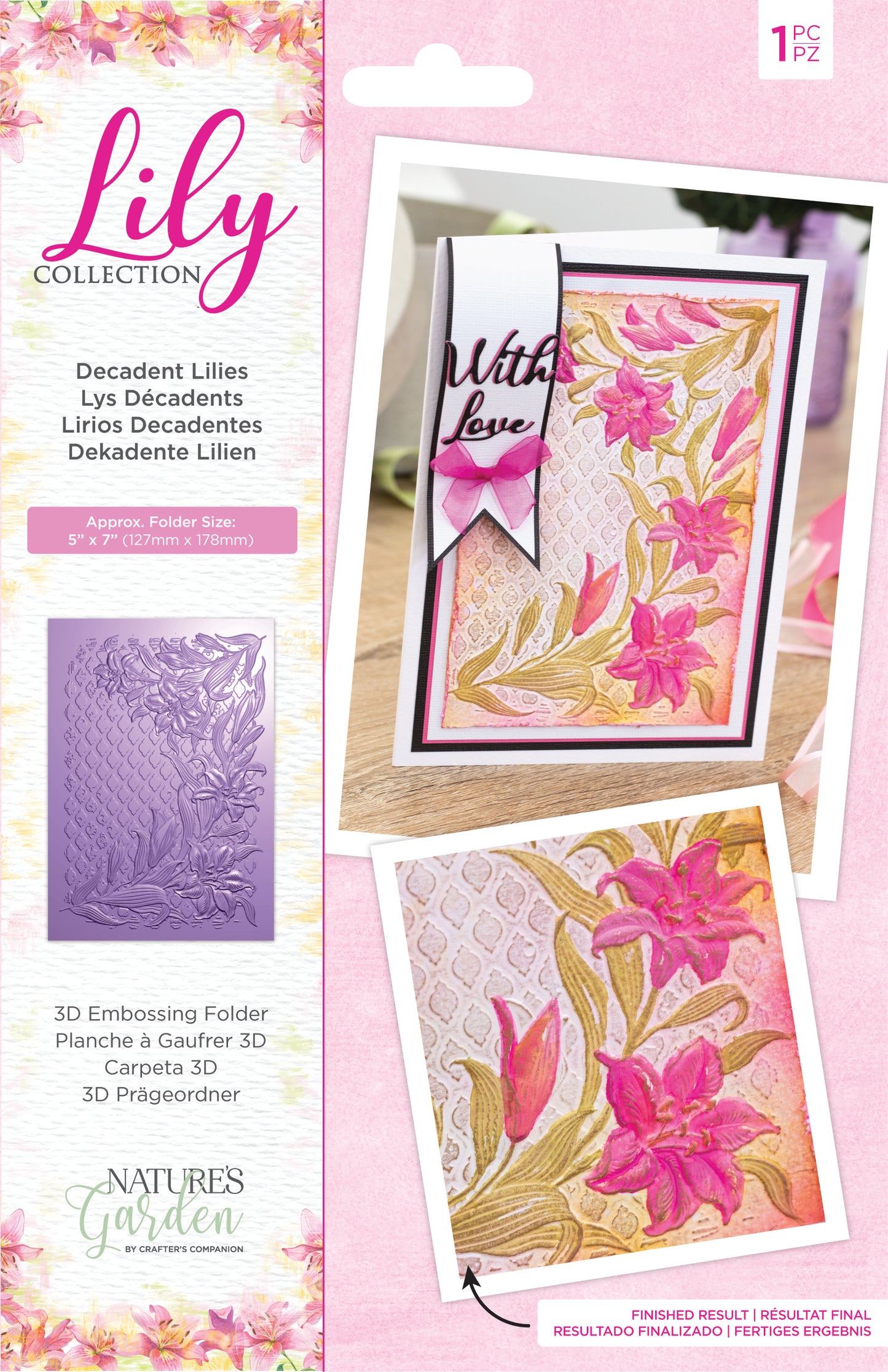 Lily Collection - 3D Embossing Folder - Decadent Lilies