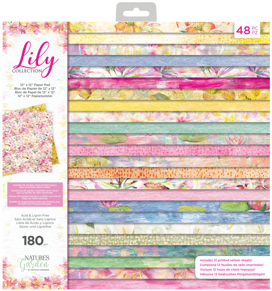Natures Garden - Lily Collection - Acid and Lignin Free 12x12 Paper Pad