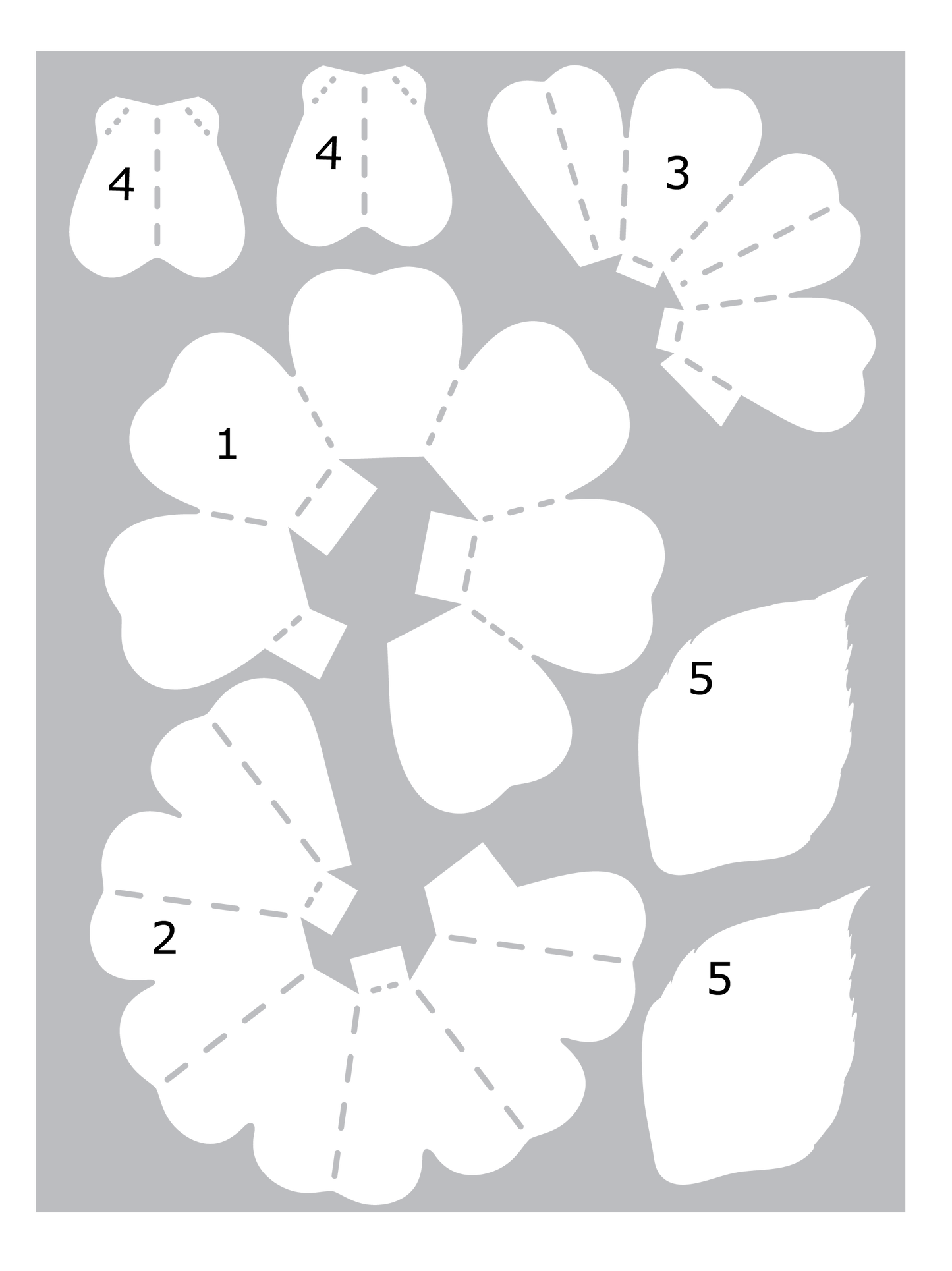 Nature's Garden - Midnight Floral Template - 3D Pop Up Rose