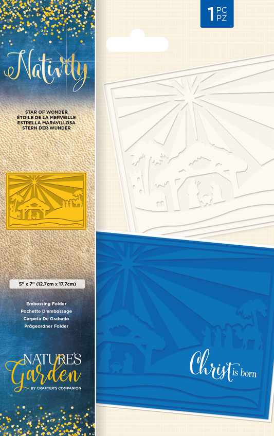 Nature's Garden - Nativity - Embossing Folder - Star Of Wonder