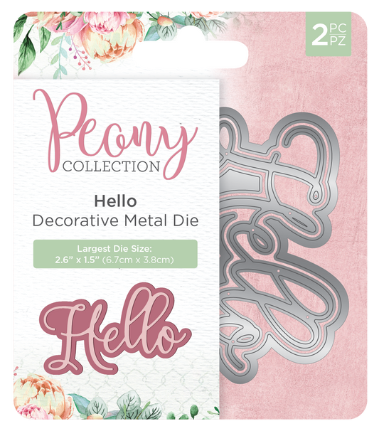 Peony Collection - Metal Die - Hello