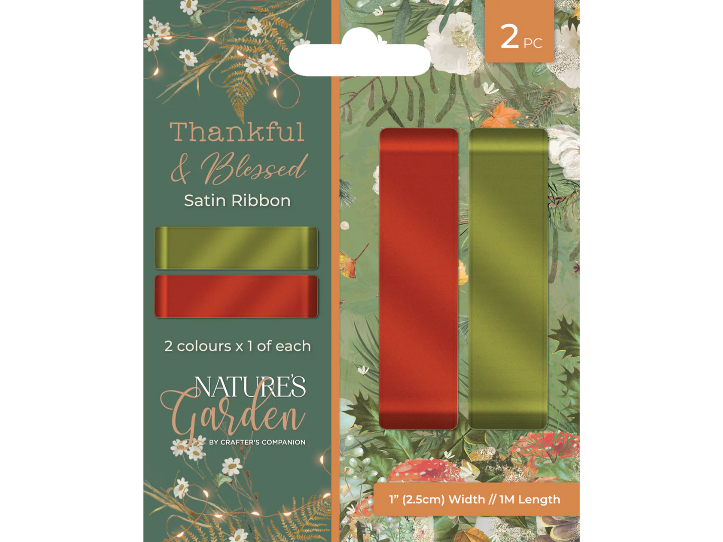 Nature’s Garden - Thankful & Blessed - Satin Ribbon