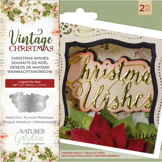 Vintage Christmas - Metal Die - Christmas Wishes