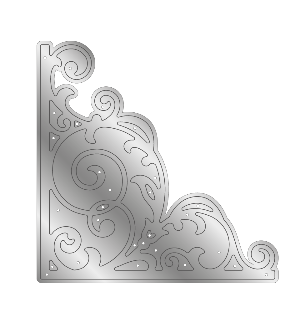 Nature's Garden - Fabulous Fuchsia - Metal Die - Flourishing Swirl Corner