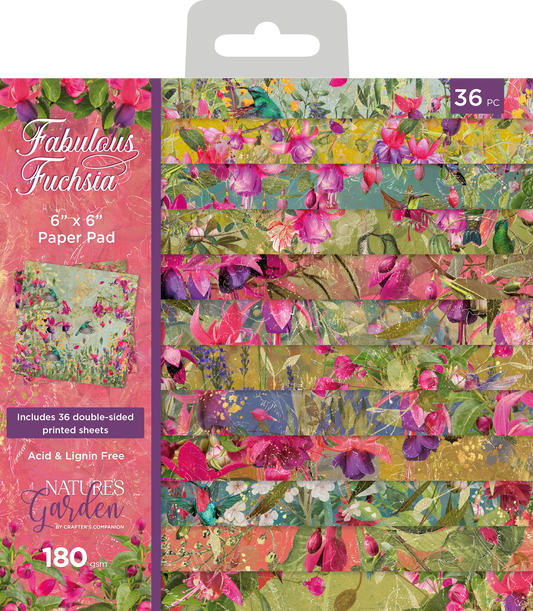 Nature's Garden - Fabulous Fuchsia - 6" x 6” Paper Pad