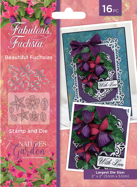 Nature's Garden - Fabulous Fuchsia - Stamp & Die - Beautiful Fuchsias