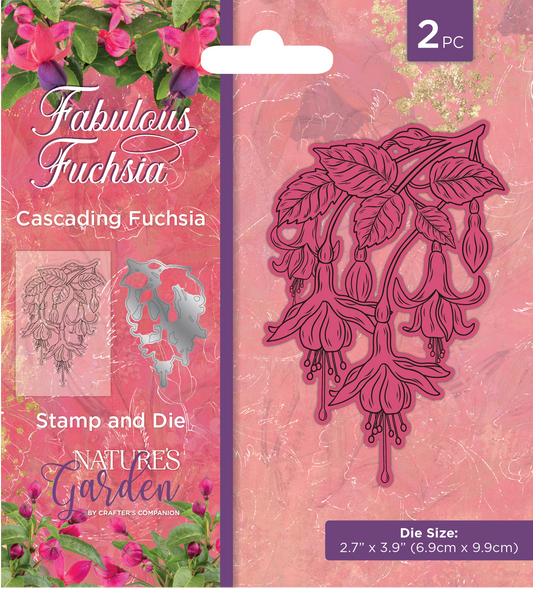 Nature's Garden - Fabulous Fuchsia - Stamp & Die - Cascading Fuchsia