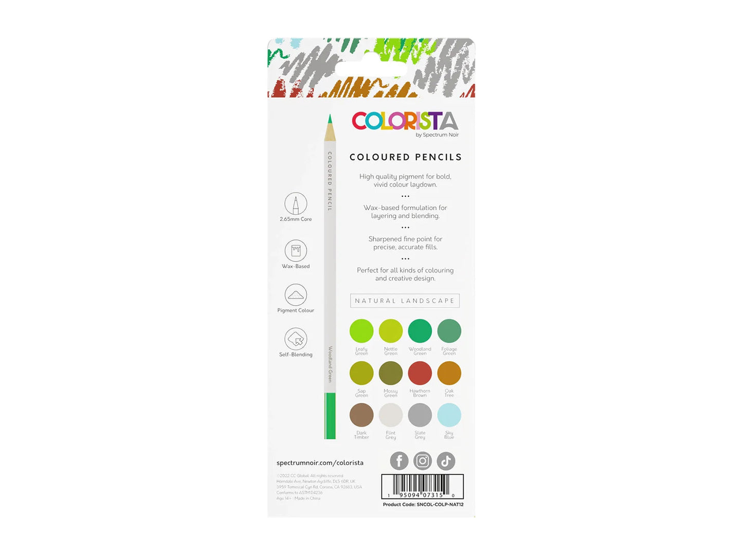 Colorista - Coloured Pencil - Natural Landscape 12pc