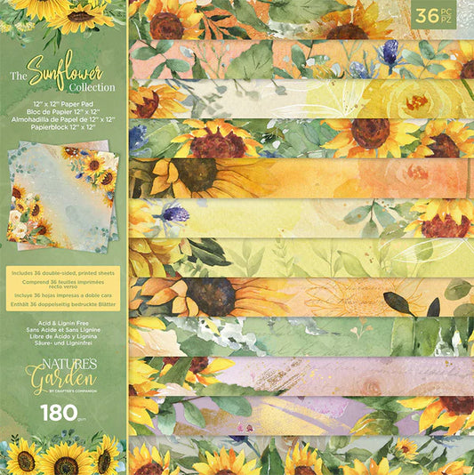 Nature's Garden Sunflower Collection - 12x12 Paper Pad
