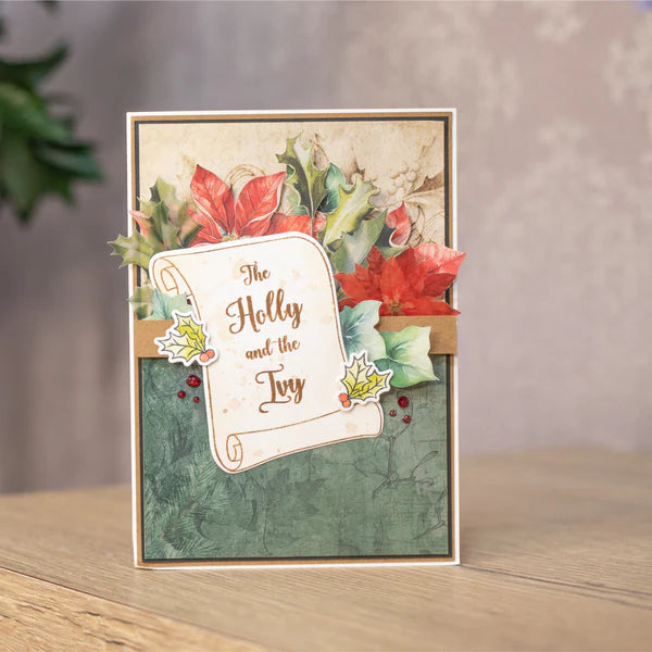 Nature’s Garden - Stamp and Die - Scroll With Holly