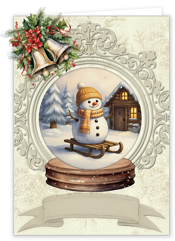 Creatief Art - Card Kit - Frosted Snowglobes - 4 cards