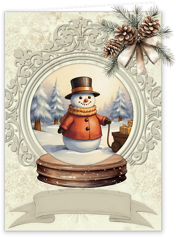 Creatief Art - Card Kit - Frosted Snowglobes - 4 cards