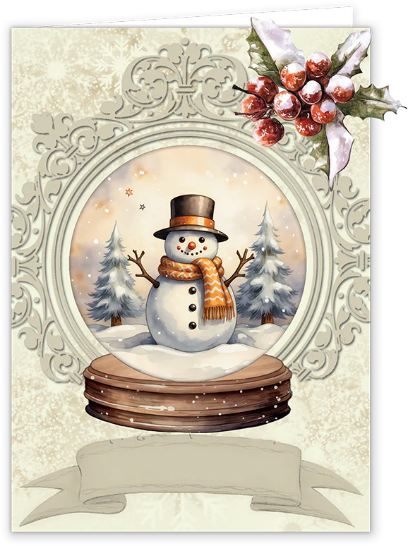 Creatief Art - Card Kit - Frosted Snowglobes - 4 cards