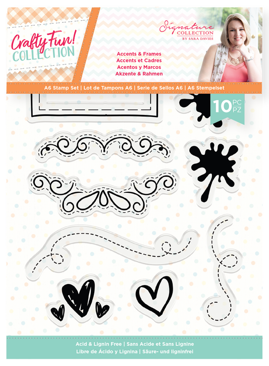 Crafty Fun - A6 Acrylic Stamp - Accents & Frames