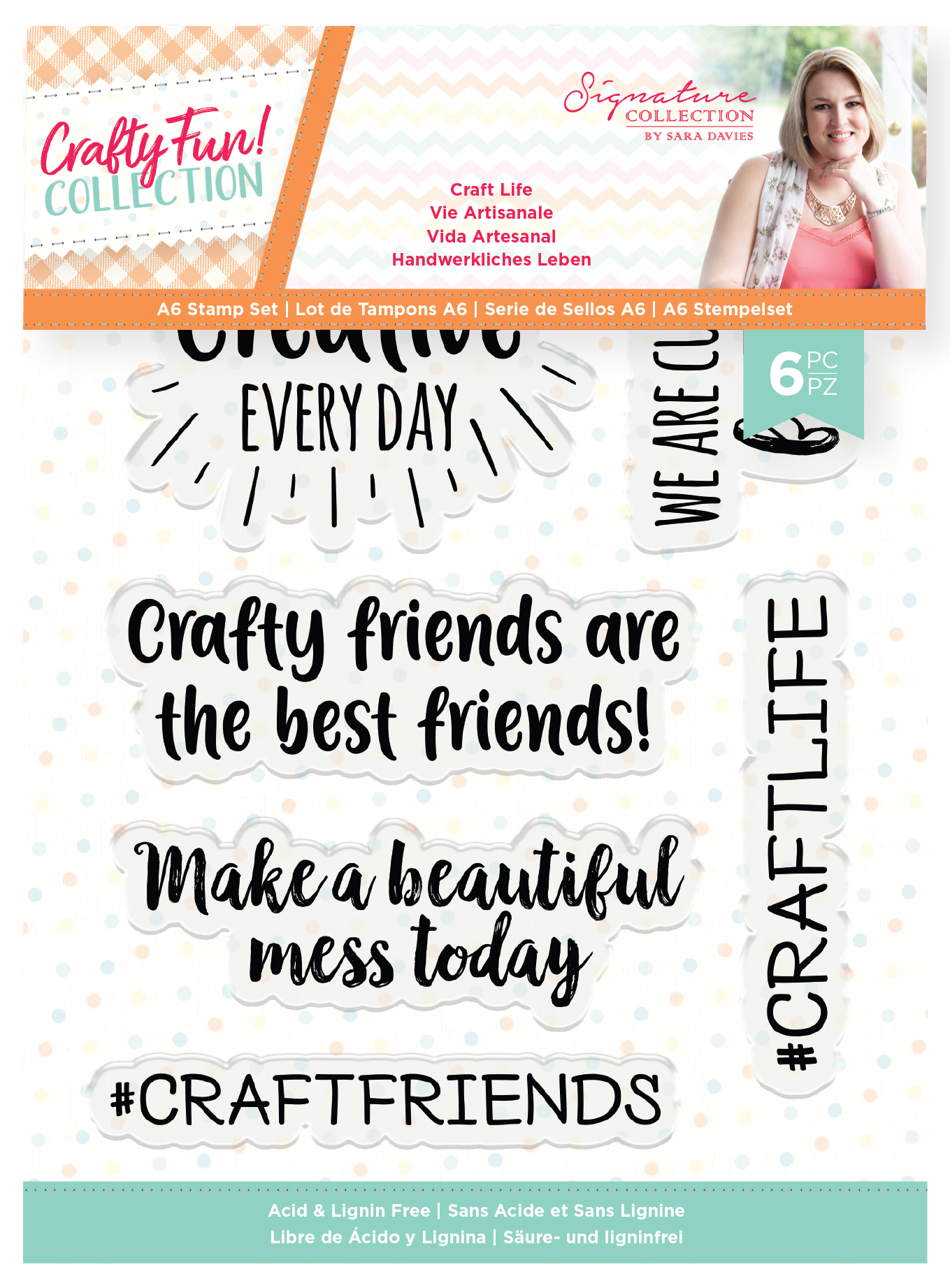 Crafty Fun - A6 Acrylic Stamp - Craft Life