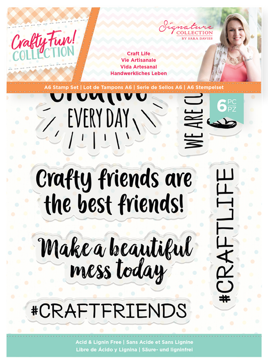 Crafty Fun - A6 Acrylic Stamp - Craft Life