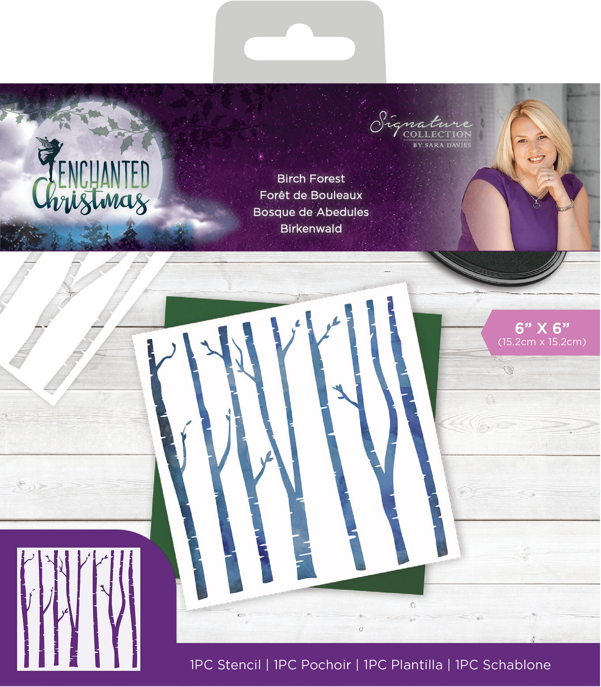 Enchanted Christmas - Stencil - Birch Forest