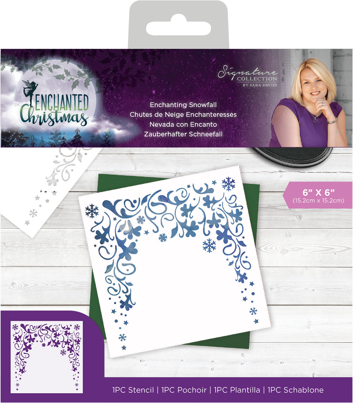 Enchanted Christmas - Stencil - Enchanting Snowfall