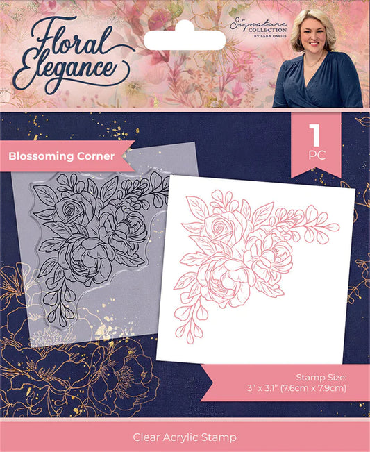Sara Signature Floral Elegance Clear Acrylic Stamp – Blossoming Corner