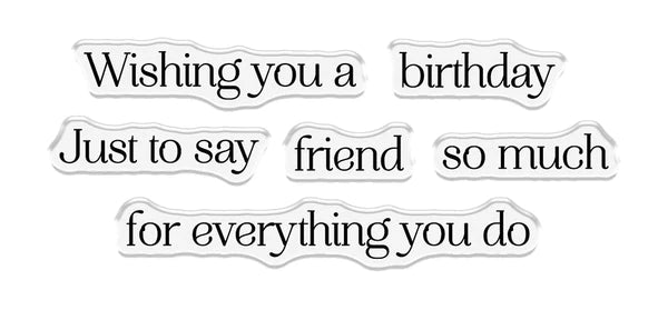 Sara Signature Floral Elegance Stamp & Die – Classic Sentiments