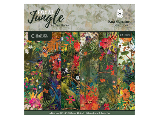 Sara Signature Royal Jungle 8” x 8” Vellum Pad