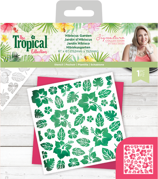CC - Tropical Collection - Stencil - Hibiscus Garden