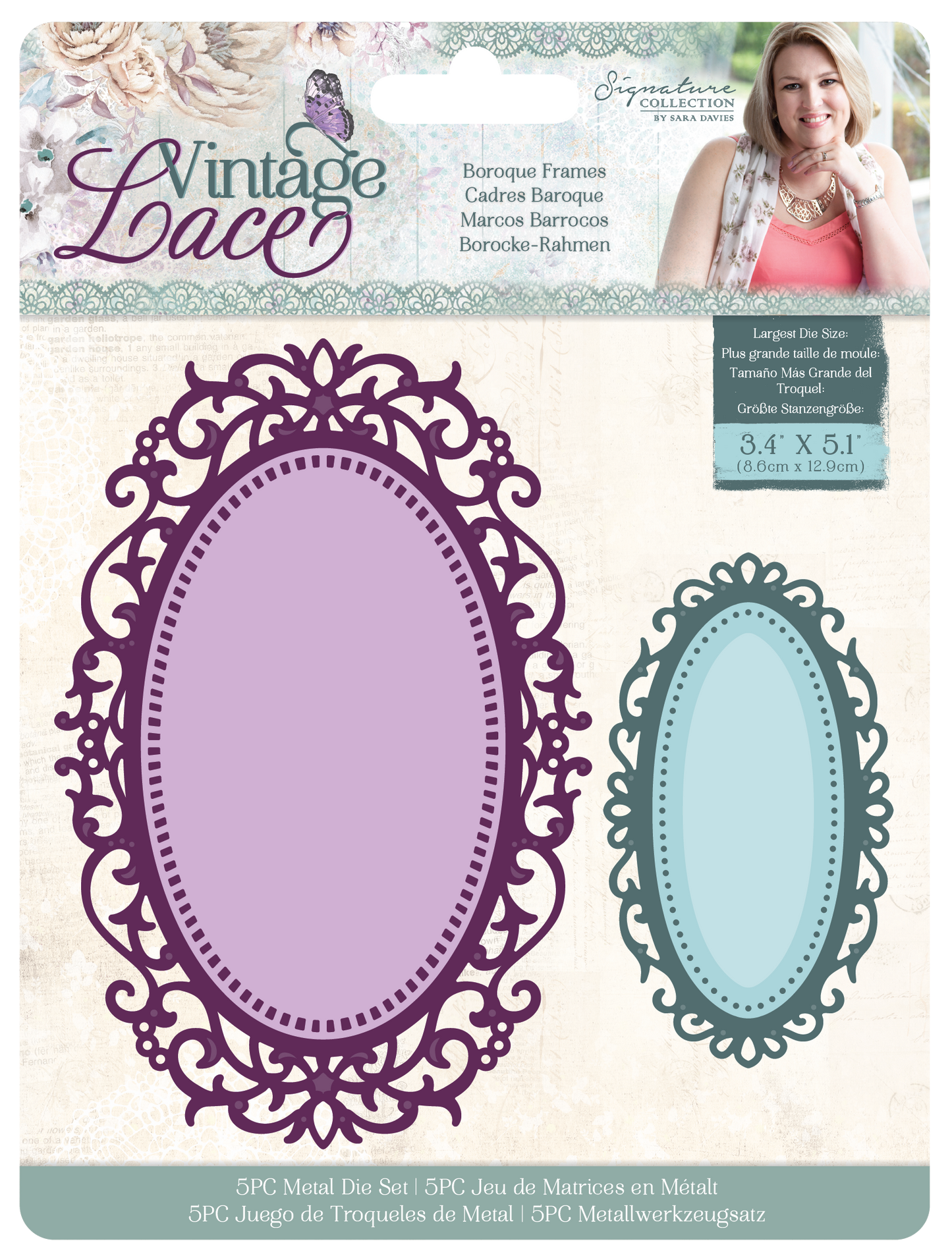 CC - Vintage Lace - Metal Die - Baroque Frame