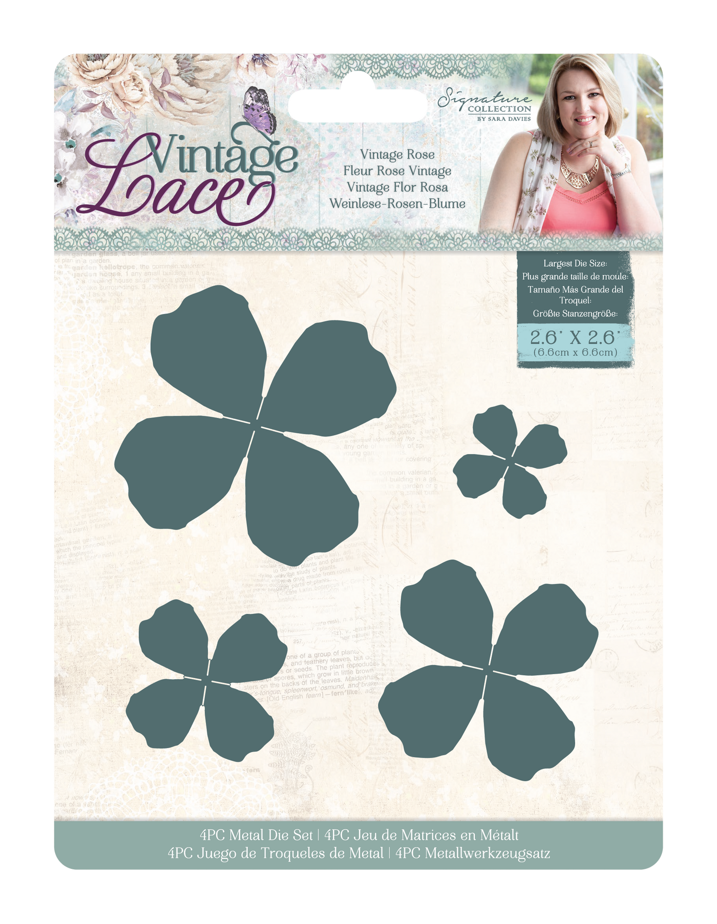 CC - Vintage Lace - Metal Die - Vintage Rose