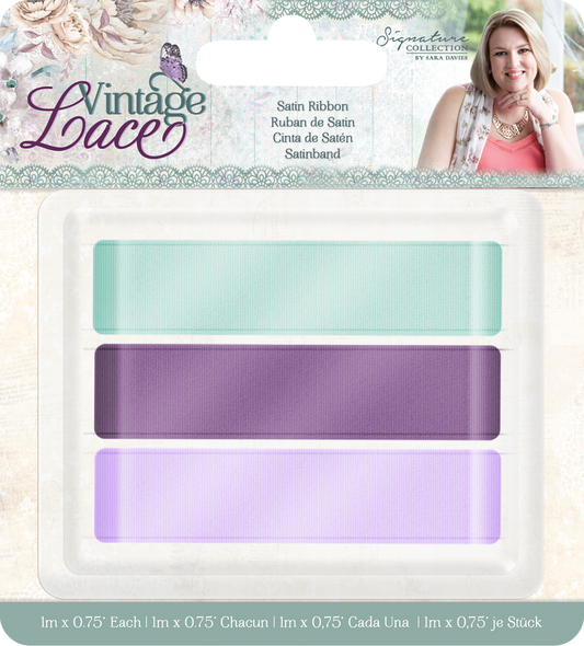 CC - Vintage Lace - Satin Ribbon 0.75" (3pk)