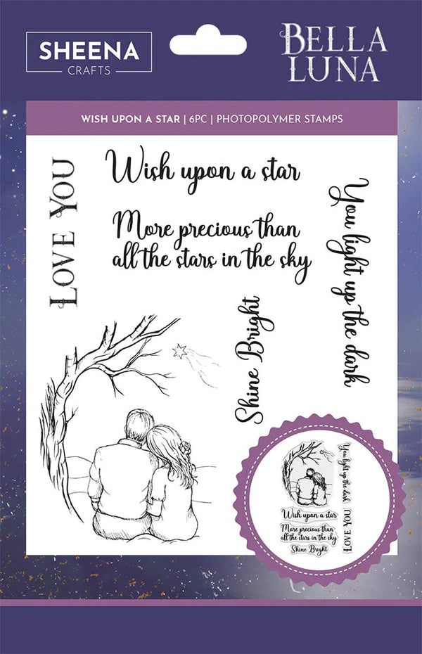 Sheena Douglass Bella Luna Photopolymer Stamp - Wish Upon a Star