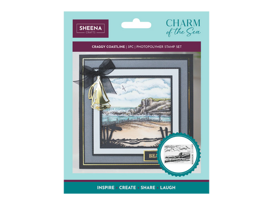 Sheena Douglass Charm of the Sea Photopolymer Stamp Set - Craggy Coastline