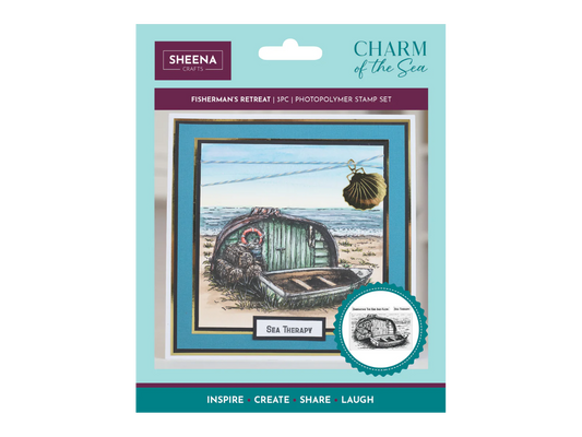Sheena Douglass Charm of the Sea Photopolymer Stamp Set - Fishermans Retreat