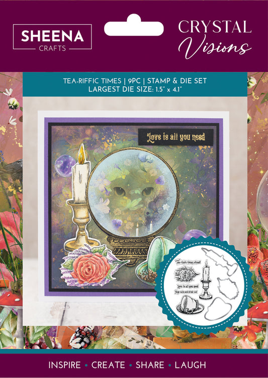 Sheena Douglass Crystal Visions Stamp & Die - Tea-riffic Times