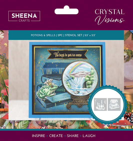 Sheena Douglass Crystal Visions Stencil Set - Potions & Spells