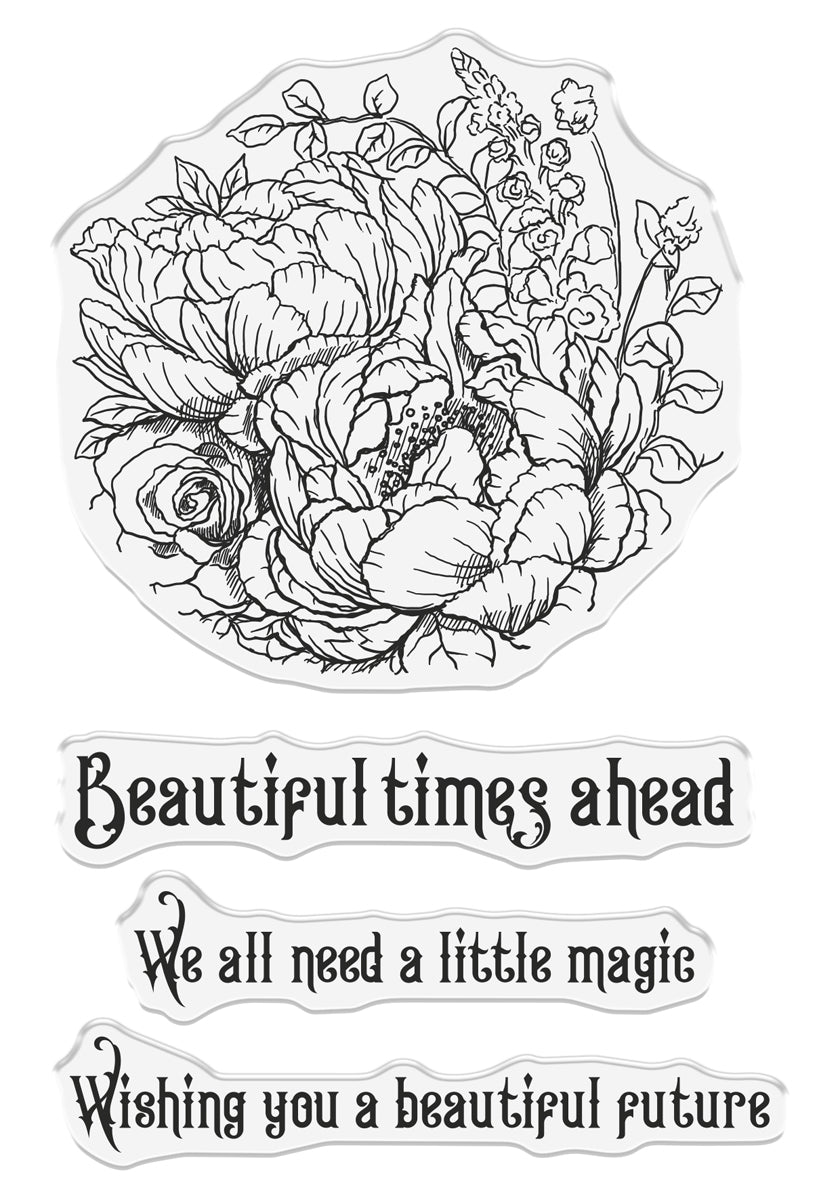 Sheena Douglass Crystal Visions Photopolymer Stamp - Floral Visions