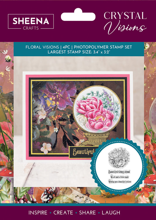 Sheena Douglass Crystal Visions Photopolymer Stamp - Floral Visions