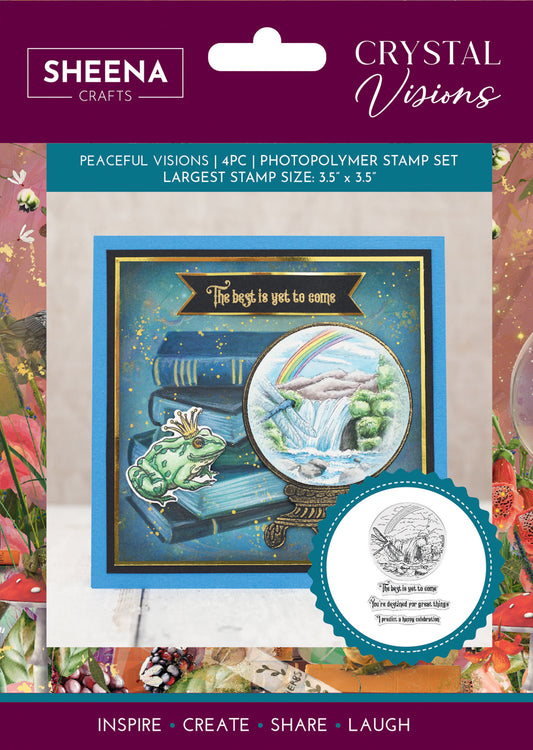 Sheena Douglass Crystal Visions Photopolymer Stamp - Peaceful Visions