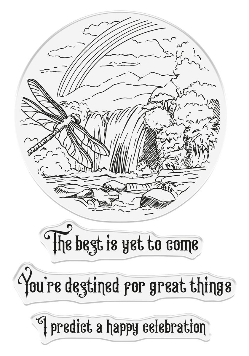 Sheena Douglass Crystal Visions Photopolymer Stamp - Peaceful Visions