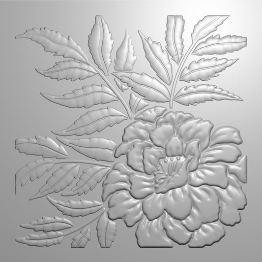 Sheena Douglass Day of the Dead 5.5” x 5.5” 3D Embossing Folder - Marigold Medley