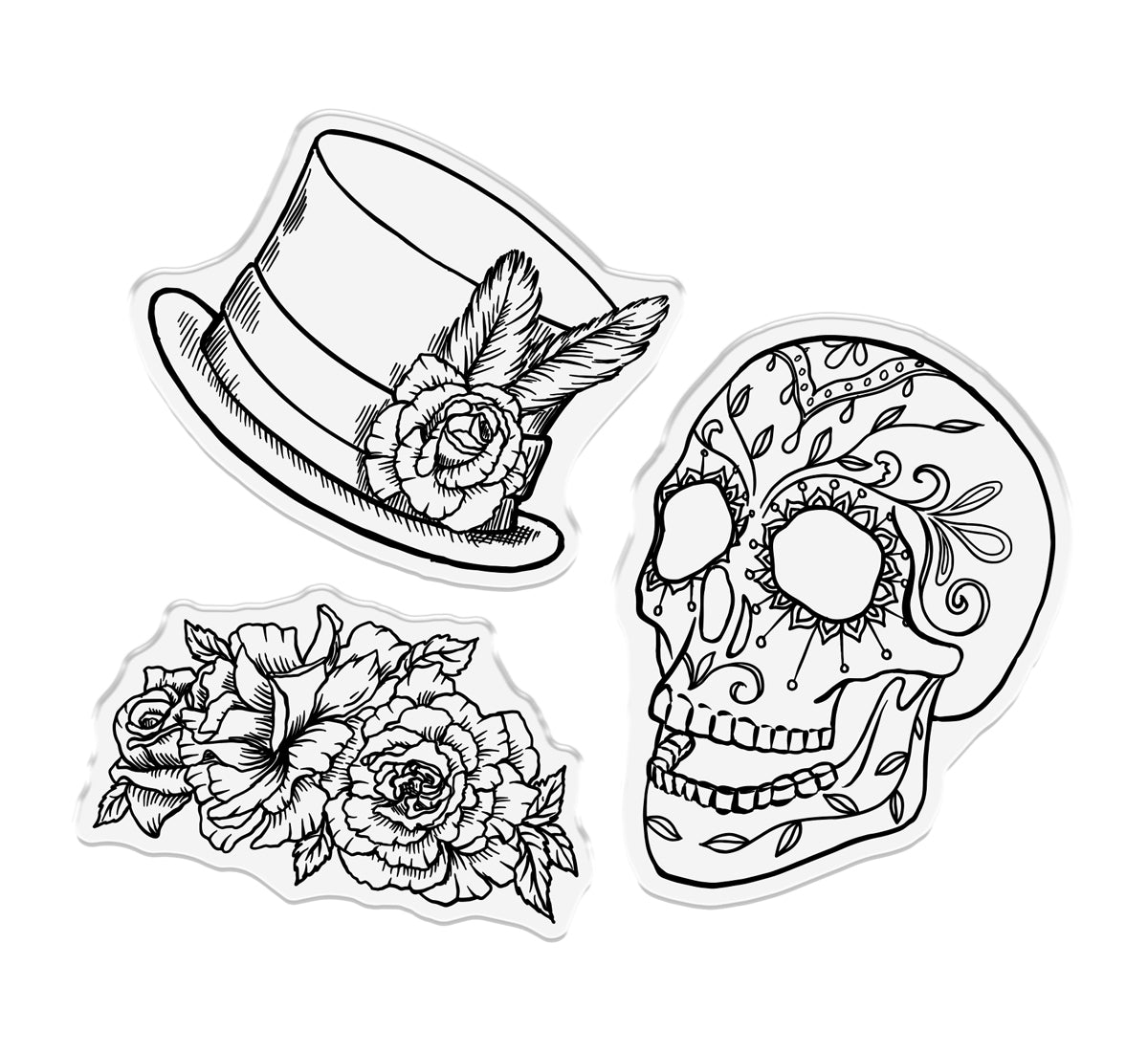 Sheena Douglass Day of the Dead Stamp & Die - Sugar Skull Embellish