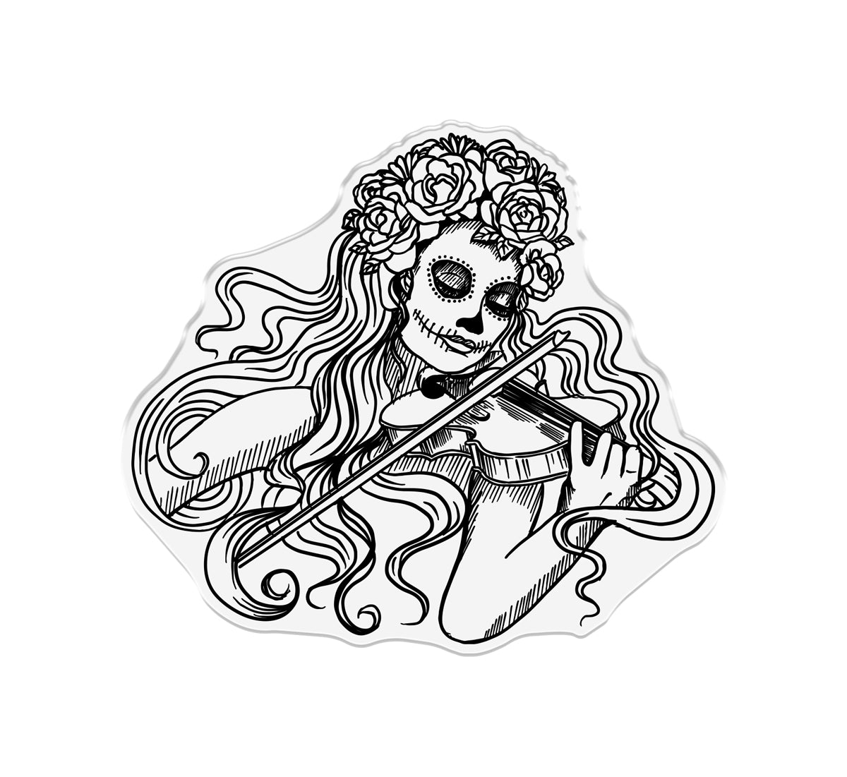 Sheena Douglass Day of the Dead Photopolymer Stamp - Harmonious Woman