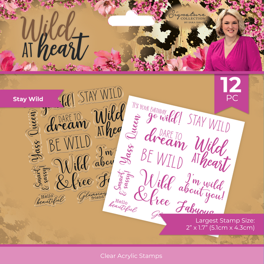 Signature Collection - Wild at Heart - Clear Acrylic Stamp - Stay Wild