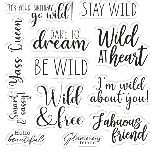 Signature Collection - Wild at Heart - Clear Acrylic Stamp - Stay Wild